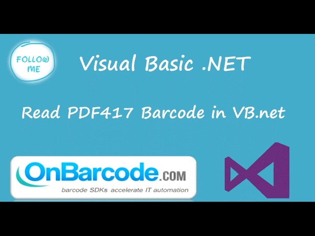 How to scan, read PDF417 2d barcodes using OnBarcode VB.NET PDF417 Barcode Reader library