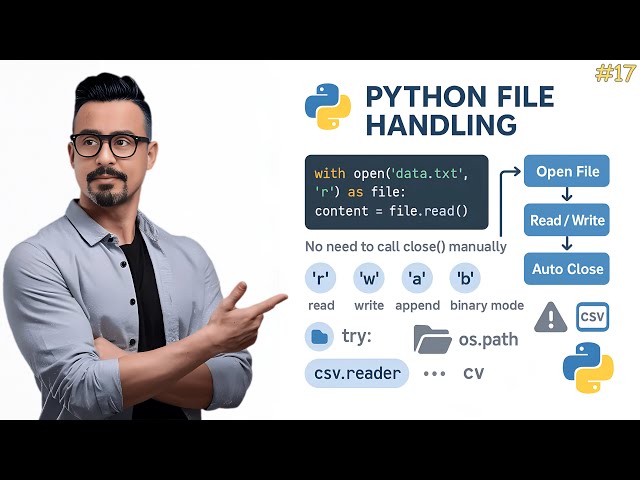 Python File Handling: Read, Write, Append & Best Practices with Context Managers For AI/ML