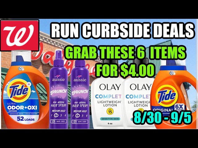 WALGREENS CURBSIDE DEALS THRU 9/5 | ***CHEAP Tide/Olay & More!