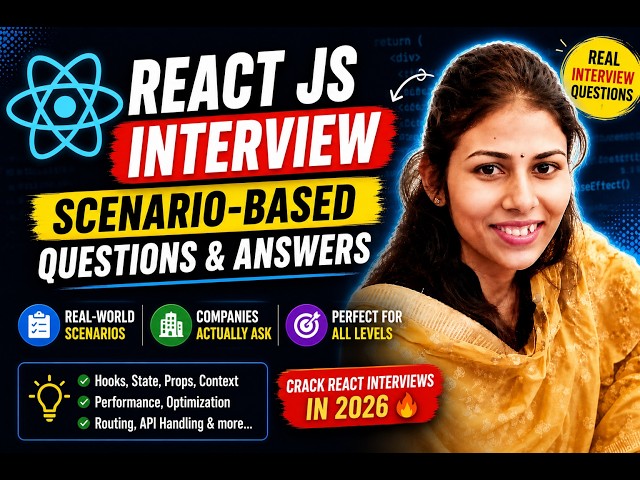 React JS Scenario-Based Interview Questions & Answers 🔥 Real Interview Questions for 2026