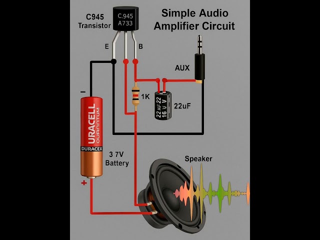 simple amplifier circuit diagram 12volt #shorts #electronic #amplifier #shortsvideo