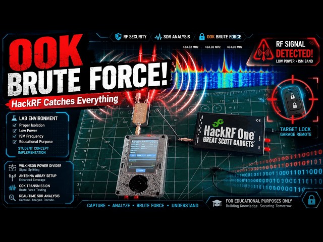 RF Hacking | Can a HackRF Crack Garage Door Signals?OOK Brute Force Attack Demo | HackRF + PortaPack
