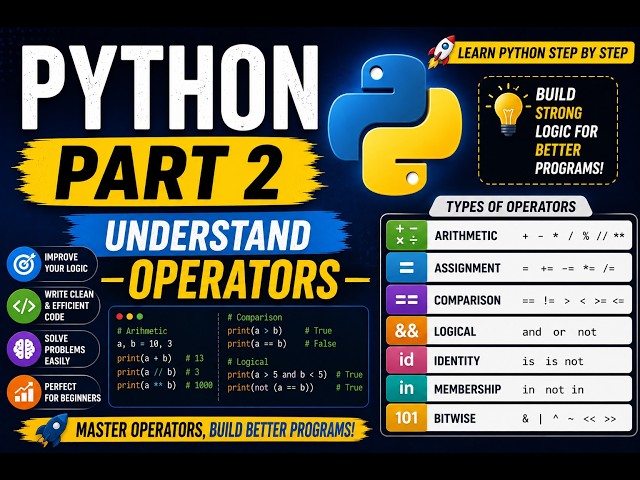 Python Part 2 | Understand Operators with Practical Examples