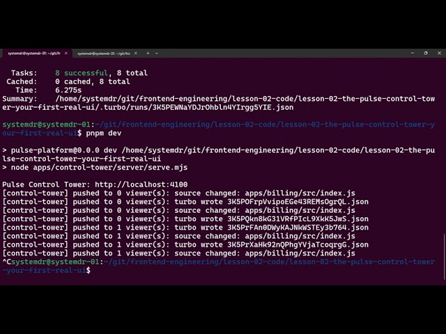 lesson 2 : The Pulse Control Tower: your first real UI
