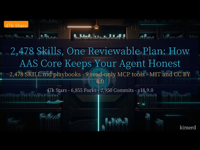 2,478 Skills, One Reviewable Plan: How AAS Core Keeps Your Agent Honest