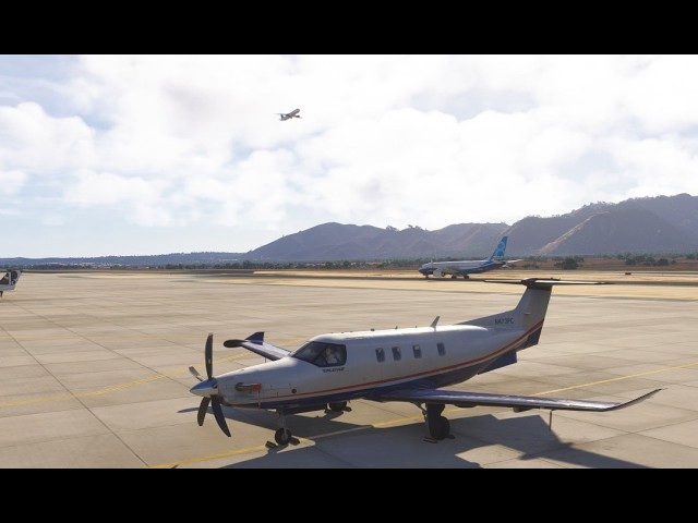 Microsoft Flight Simulator 2024 ✈️ Takeoff los cabos to La paz 4K | Late Landing |✈️Pilatus PC12