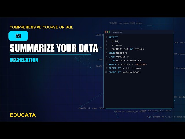59. Aggregate Functions Introduction | Comprehensive Course on SQL