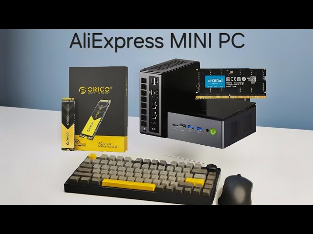 Mini PC from AliExpress (GMKtec K8 Plus) unboxing and Benchmark + Orico SSD + Ajazz Mouse & Keyboard