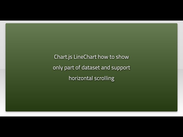 Chart.js LineChart how to show only part of dataset and support horizontal scrolling