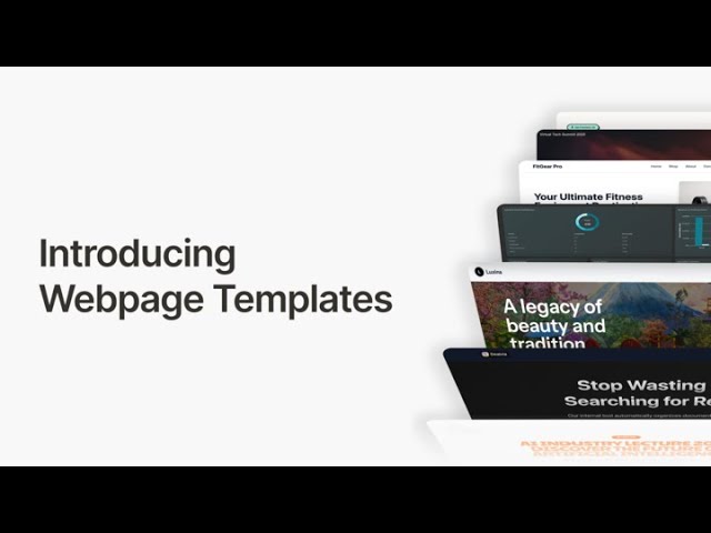 Introducing Manus Webpage Templates