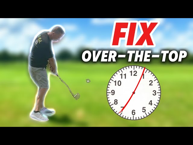 Golf Drill: Fix Over the Top with the 7-to-1 Clock Swing Path #golf #golfer #golfswing 