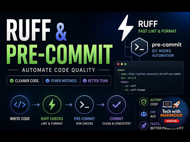 Ruff + Pre-Commit + GitHub Actions | Python Code Quality Workflow