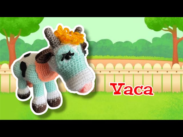 Aprende a cómo tejer VACA amigurumi de imagen creada por IA patrón hecho por mi 