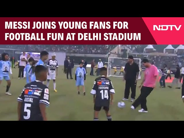 Messi Delhi Tour | Messi Joins Young Fans For Football Fun At Delhi Stadium