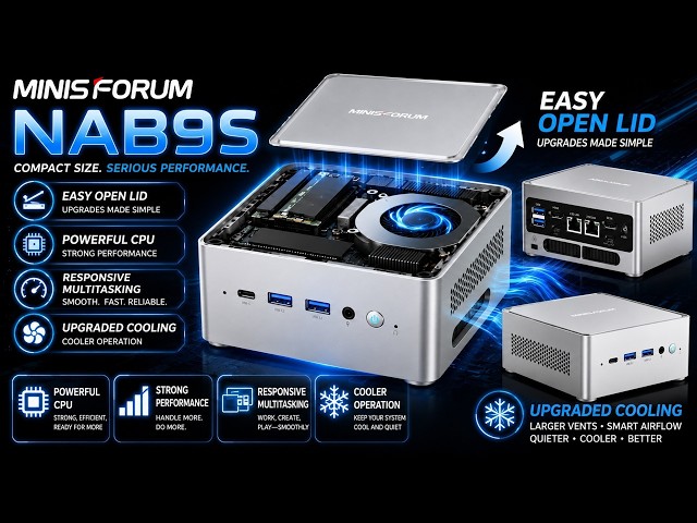 i9 POWER, NO TOOLS NEEDED: Minisforum NAB9S Review & Benchmarks! #minisforum