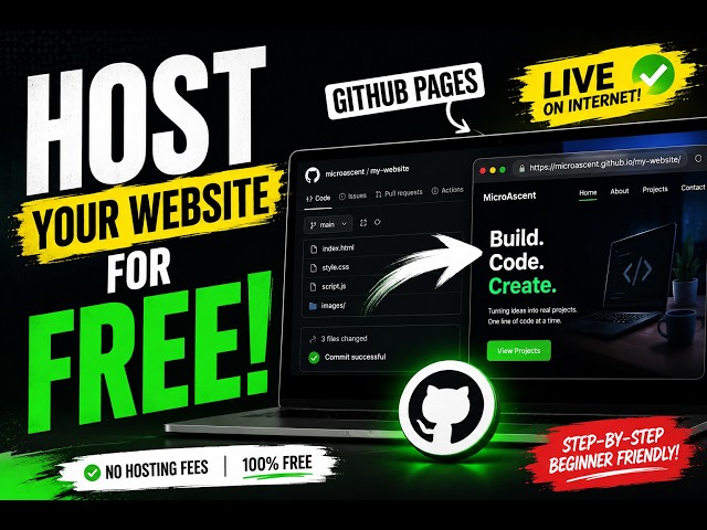 How to Host a Website for FREE with GitHub Pages (Step-by-Step)
