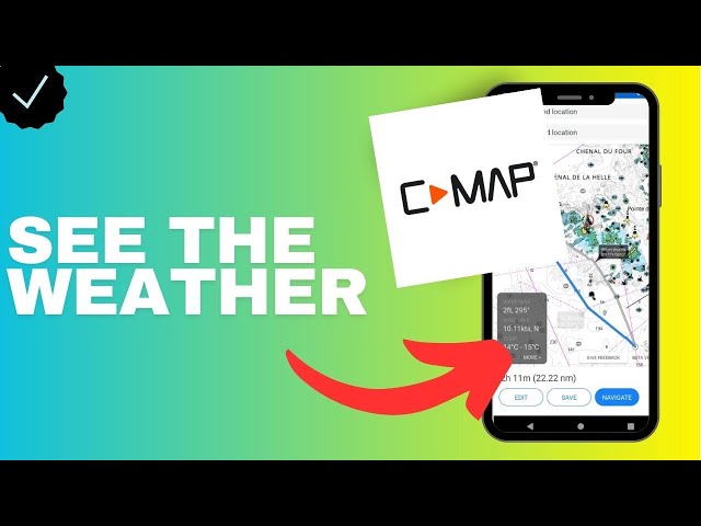 Where to see the weather in the C-map app?