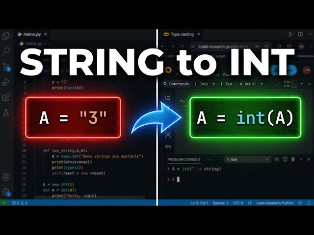 Type casting in python | What is Type casting | Introduction to Python programming