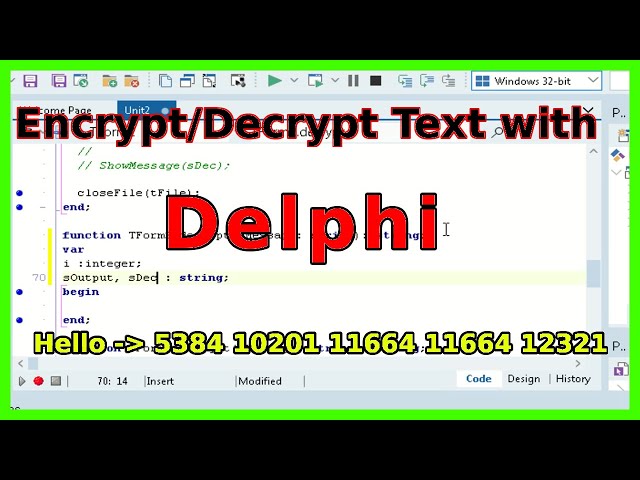 How to encrypt and decrypt text in Delphi