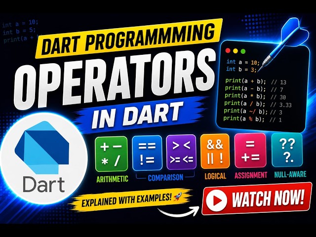 Dart Operators | Complete Beginner Tutorial |  Dart Course
