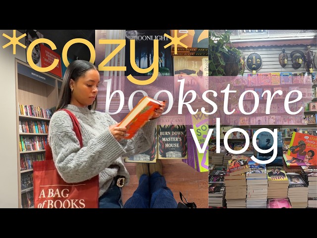 *cozy* bookstore vlog 💌✨ exploring indie bookstores + HUGE book haul