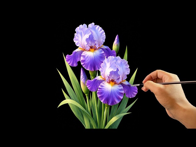 99% of Viewers Think This Is a Photo! | Hyper Realistic Iris in Acrylic | #266