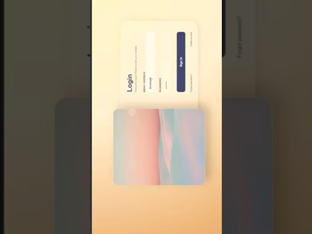 Premium Aesthetic Login Form 😳 | Modern UI