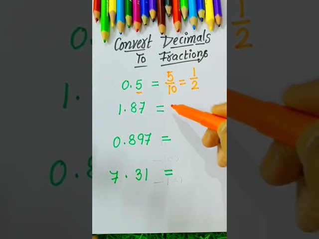 Convert Decimals into Fractions 📝👍💥