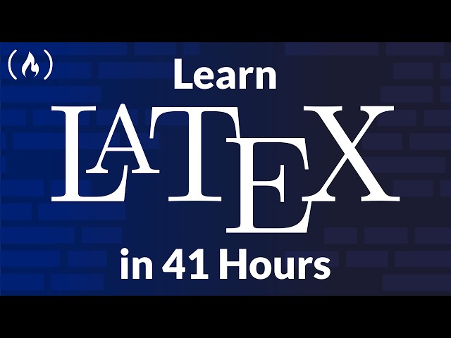 LaTeX Course for Beginners