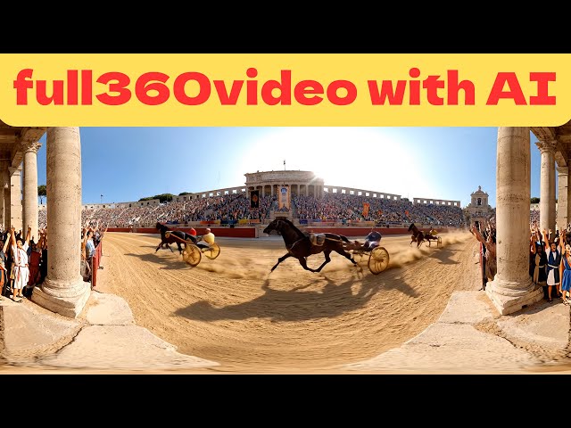 The 37th AI-full 360VR video is Chariot race at the Circus Maximus in ancient Rome