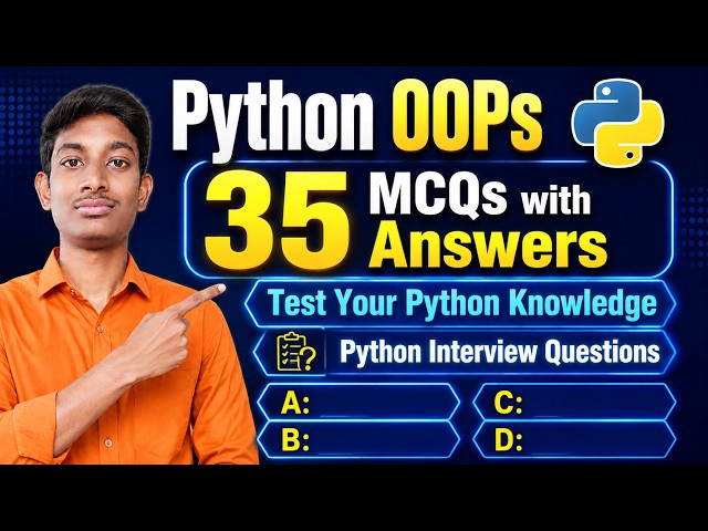 Python OOPs Quiz in Telugu | 35 MCQs with Answers | Test Your Python Knowledge | Python Interview