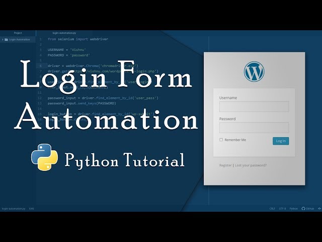 Login Form Web Automation in Python using Selenium