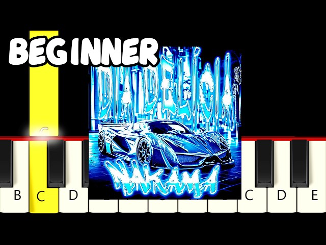 DIA DELÍCIA (Slowed) Phonk - Fast and Slow (Easy) Piano Tutorial (Melody only) - Beginner