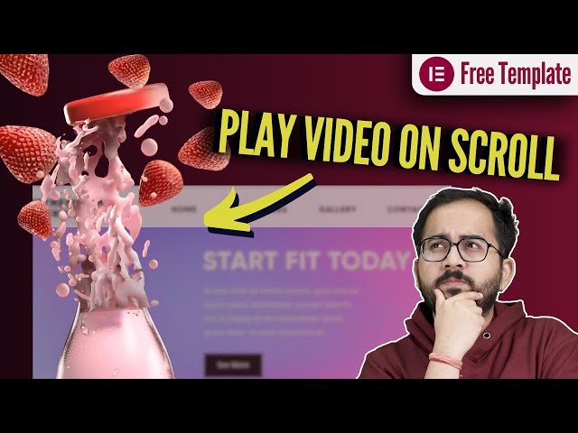 Play Video on Scroll - GSAP Scrolltrigger Elementor