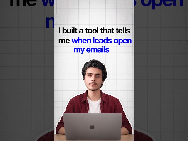 I built a tool that tells me when leads open my emails #shorts