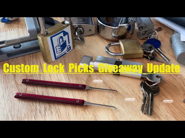 1177. Custom Lock Picks Giveaway Update - Thumb Turn Euro Cylinder Picked Open With One of Them
