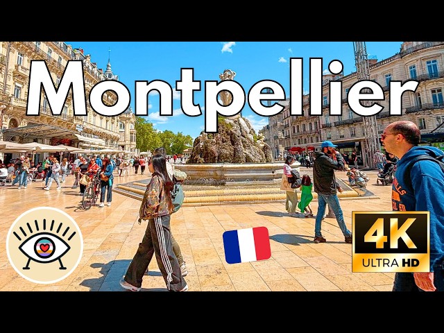MONTPELLIER, France 4K ✅ WALKING TOUR with SUBTITLED HISTORY! ✨