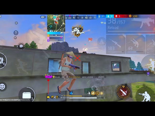 @Deepexff ,@BlackHeartFF @xddeepuff @Rollexexe Br Rank Full Match Gameplay 🤯