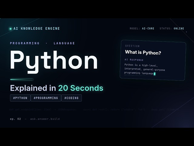 Python in 20 Seconds — The Fastest Python Explanation!