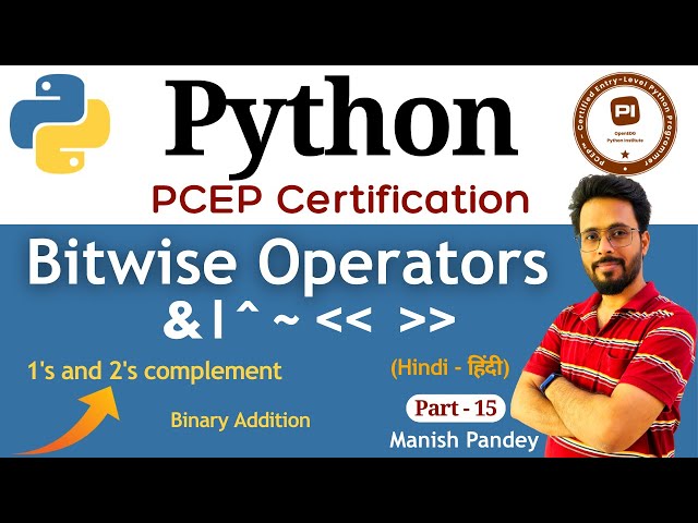 Bitwise Operators in Python Explained | Python PCEP Certification – Part 15
