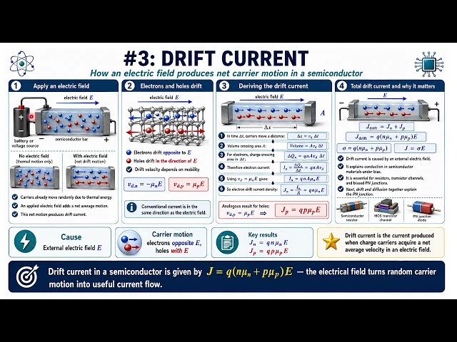 Basic Electronics pt2 | How Semiconductors Really Work: Doping, Drift & Diffusion Current Explained