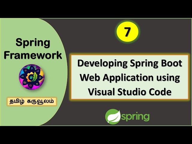 Developing Spring Boot Web Application using Visual Studio Code | Tamil