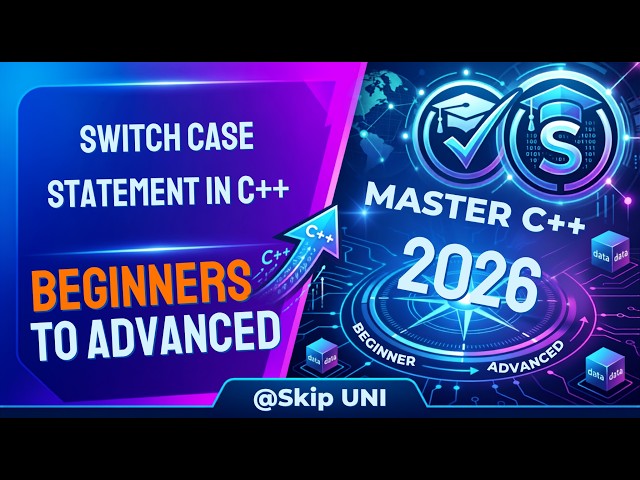 Lec-24: Switch Case Statement in C++ Programming | Control Flow Statements | @SkipUNI