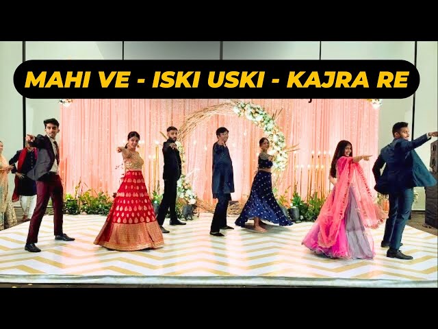 😃Mahi ve x Iski Uski x Kajra re | Friends performance for Bride 👰‍♀️  #sangeet