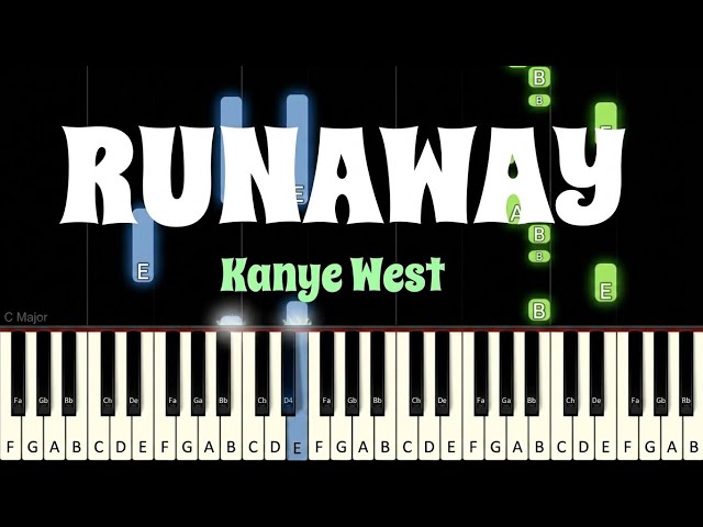 Kanye West - Runaway Piano Tutorial | Medium 