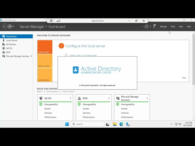 Virtual Machine creation