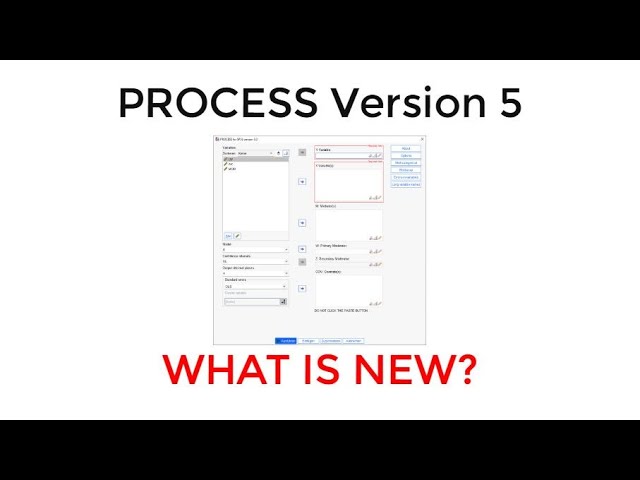 SPSS: What's New in Process Version 5? (Moderation, Mediation, Moderated Mediation)