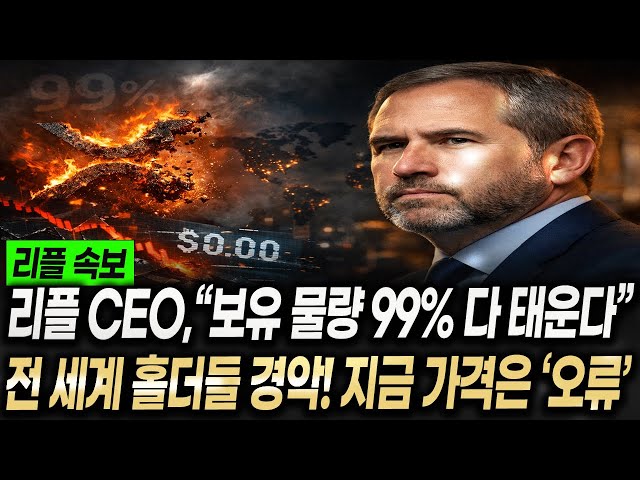 Ripple Outlook: Ripple CEO: "We're Burning 99% of Our Holdings" Shocks Holders Worldwide! Current...