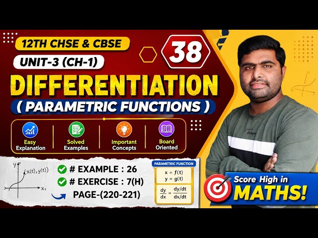 parametric functions || exercise 7 (h) || elements of mathematics class 12th math solution ||