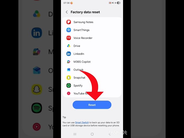 Reset factory data reset #settings #shorts
